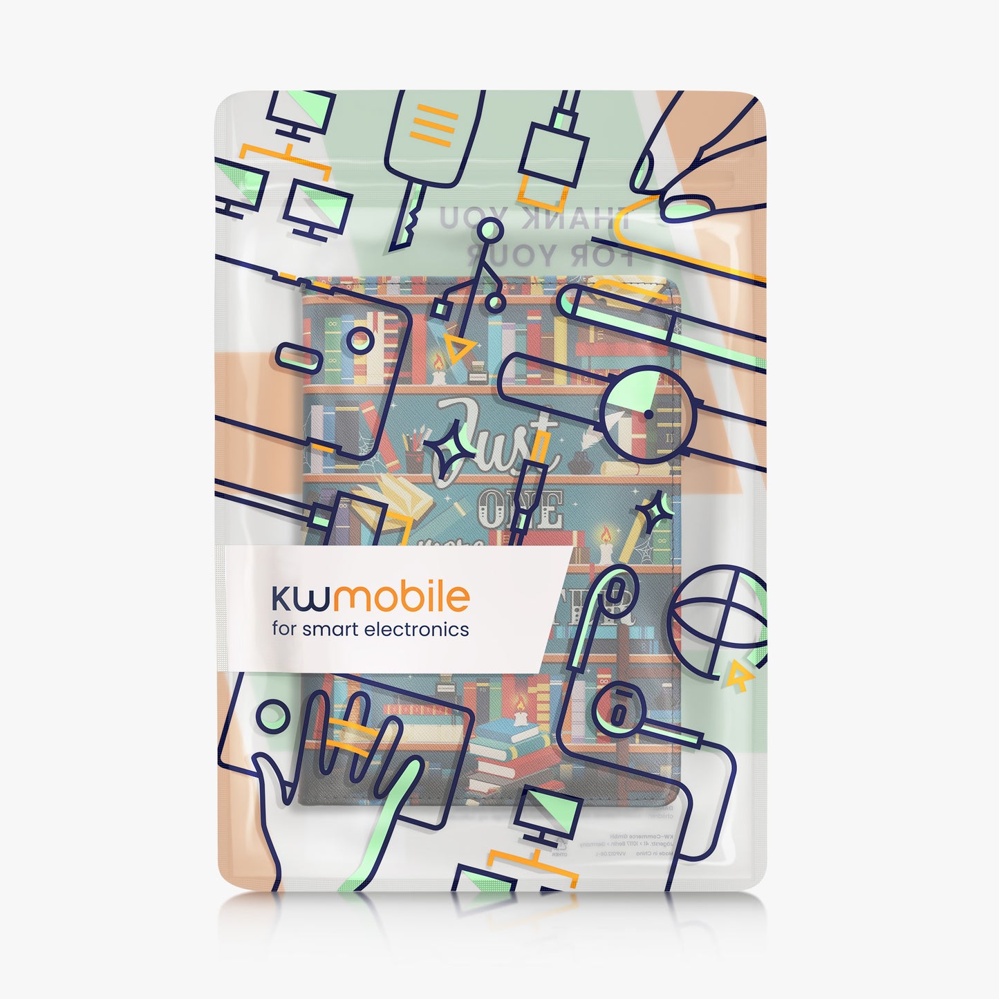 kwmobile Schutzhülle Kobo Aura ONE Flip Case - Lesende Frau
