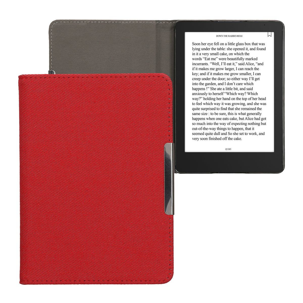 kwmobile Klapphülle kompatibel mit Kobo Aura Edition 2 - Schutzhülle e-Reader - Hülle eReader - Rot Rot