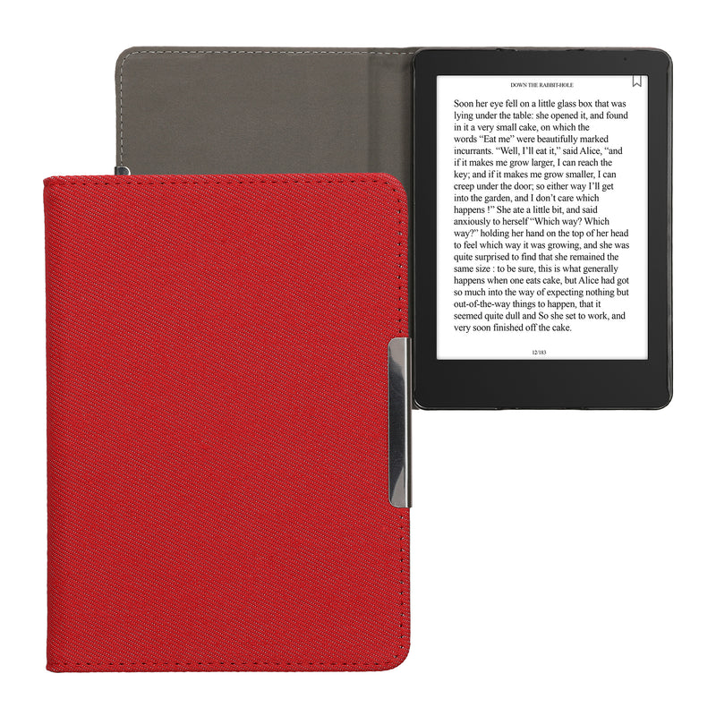 kwmobile Klapphülle kompatibel mit Kobo Aura Edition 2 - Schutzhülle e-Reader - Hülle eReader - Rot Rot