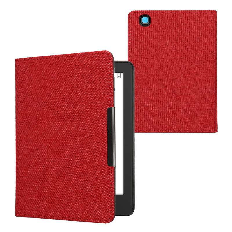 kwmobile Klapphülle kompatibel mit Kobo Aura Edition 2 - Schutzhülle e-Reader - Hülle eReader - Rot Rot