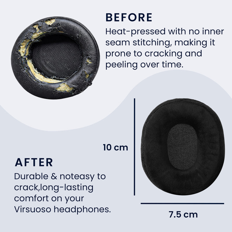 kwmobile Ohr Polster für AudioTechnica ATH M20x BT - Ersatz Ohrpolster - Kopfhörer Ersatzteile - Kopfhörer Ersatzpolster für Over Ear Headphones