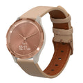 kwmobile Echtleder Uhrenarmband für Garmin vivomove 3S / vivoactive 4S Armband - Ersatzarmband für Fitnesstracker - Wechselarmband Smartwatch - Beige Braun Beige  