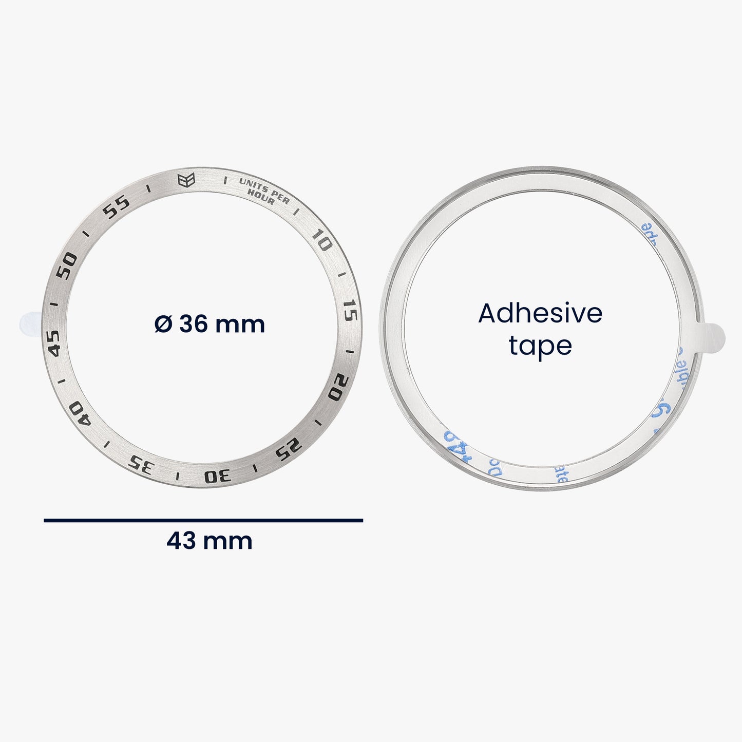 kwmobile Protective Ring compatible with Samsung Galaxy Watch 6 Classic 43mm Fitness Tracker