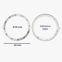 kwmobile Schutzring kompatibel mit Samsung Galaxy Watch 6 Classic 43mm Fitnesstracker - Bezel Ring Lünette - Silber