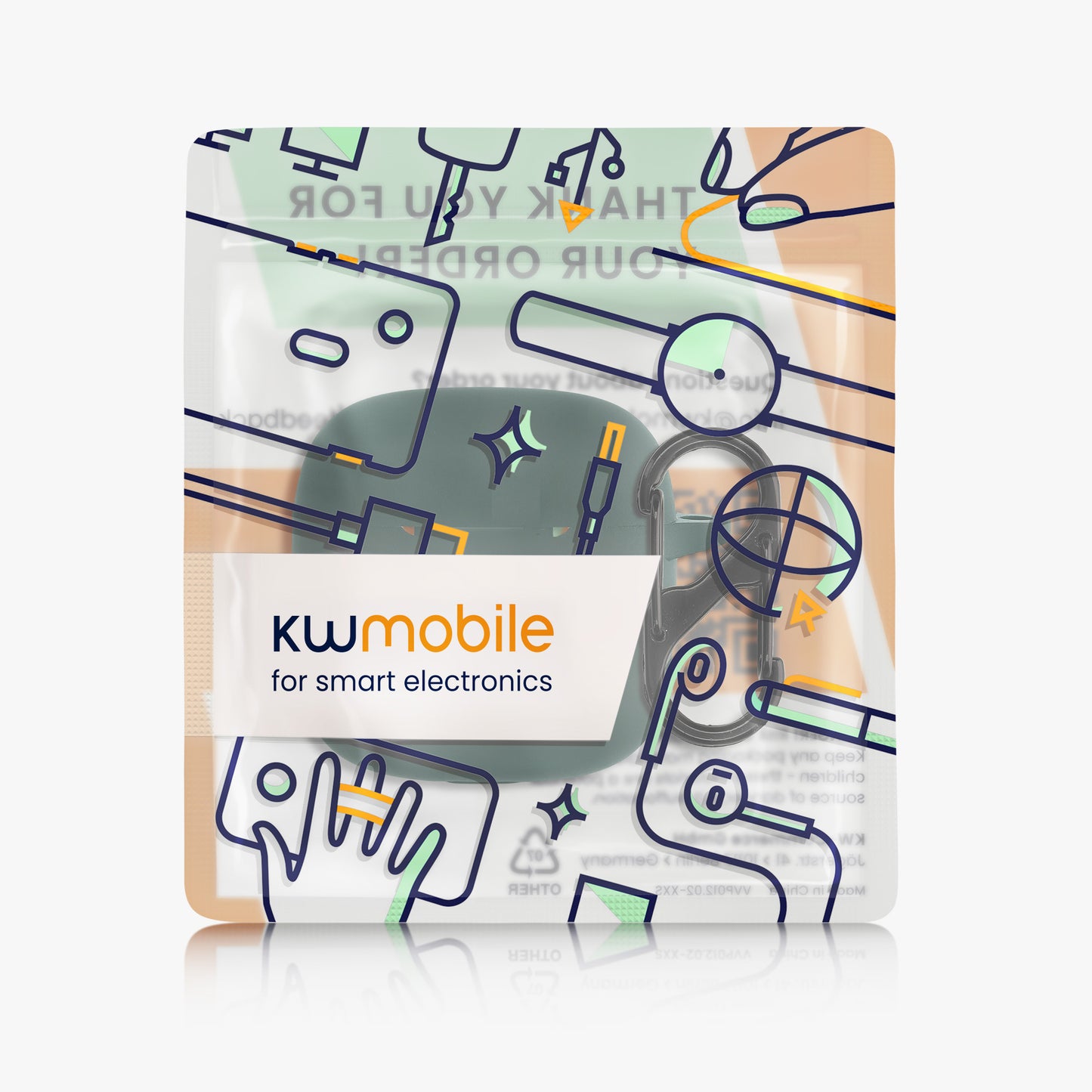 kwmobile Schutzhülle für Huawei FreeBuds SE2 / SE3 Hülle - TPU Case für Kopfhörer Ladecase - stoßfestes Cover mit Karabiner
