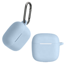 kwmobile Schutzhülle für Huawei FreeBuds SE2 / SE3 Hülle - TPU Silikon Case für Kopfhörer Ladecase - stoßfestes Cover mit Karabiner - Hellblau Hellblau