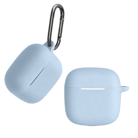 kwmobile Schutzhülle für Huawei FreeBuds SE2 / SE3 Hülle - TPU Silikon Case für Kopfhörer Ladecase - stoßfestes Cover mit Karabiner - Hellblau Hellblau