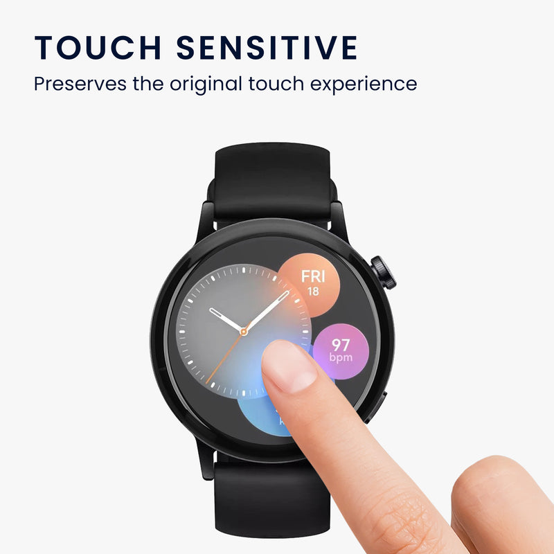 kwmobile Displayschutzfolie kompatibel mit Huawei Watch GT 3 (42mm) Folie Schutzfolie für Fitness Tracker robuster Displayschutz