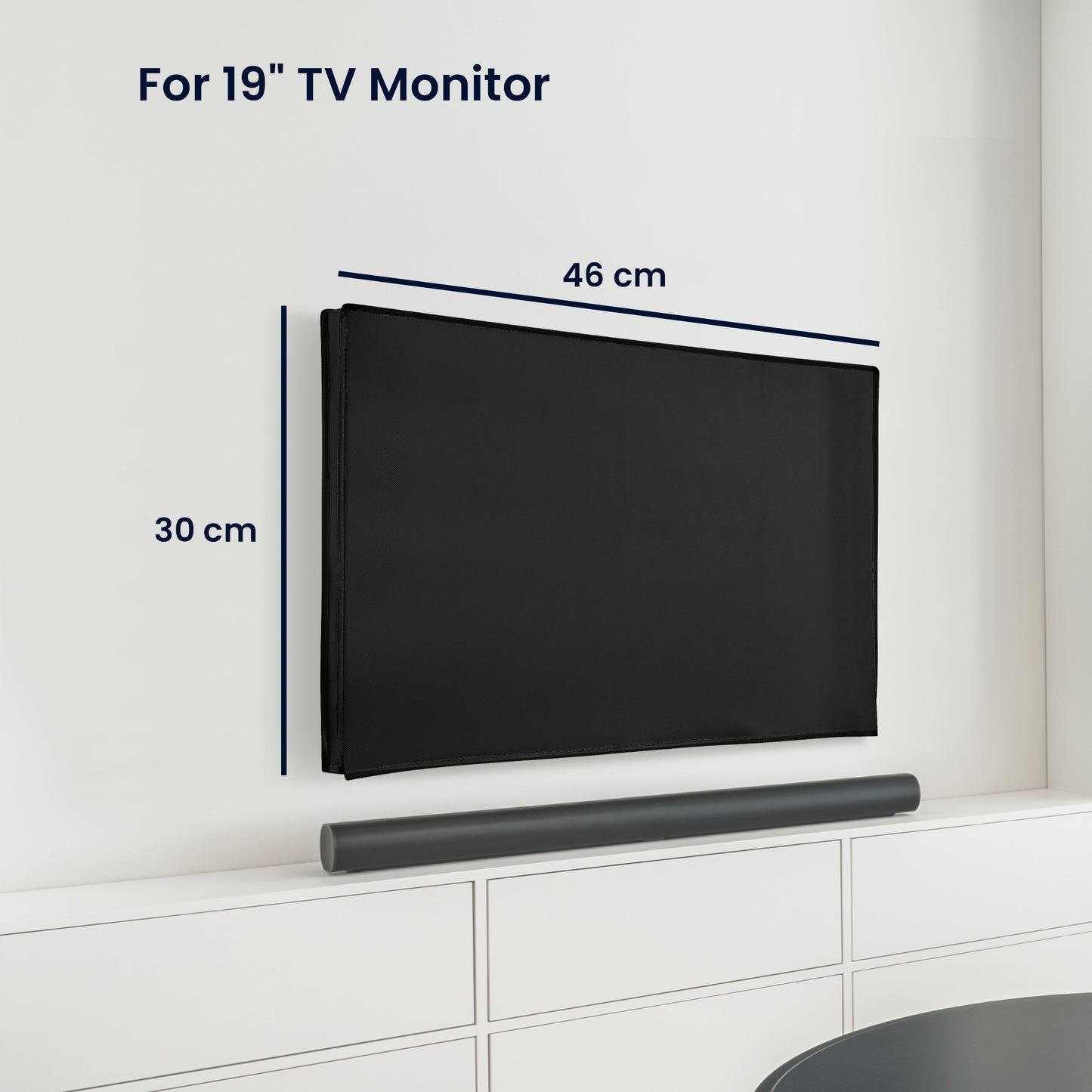 kwmobile 19" TV Abdeckung Indoor - Fernseher Hülle Bildschirmschutz Abdeckung - TV Bildschirm Staubschutzhülle - Fernsehabdeckung