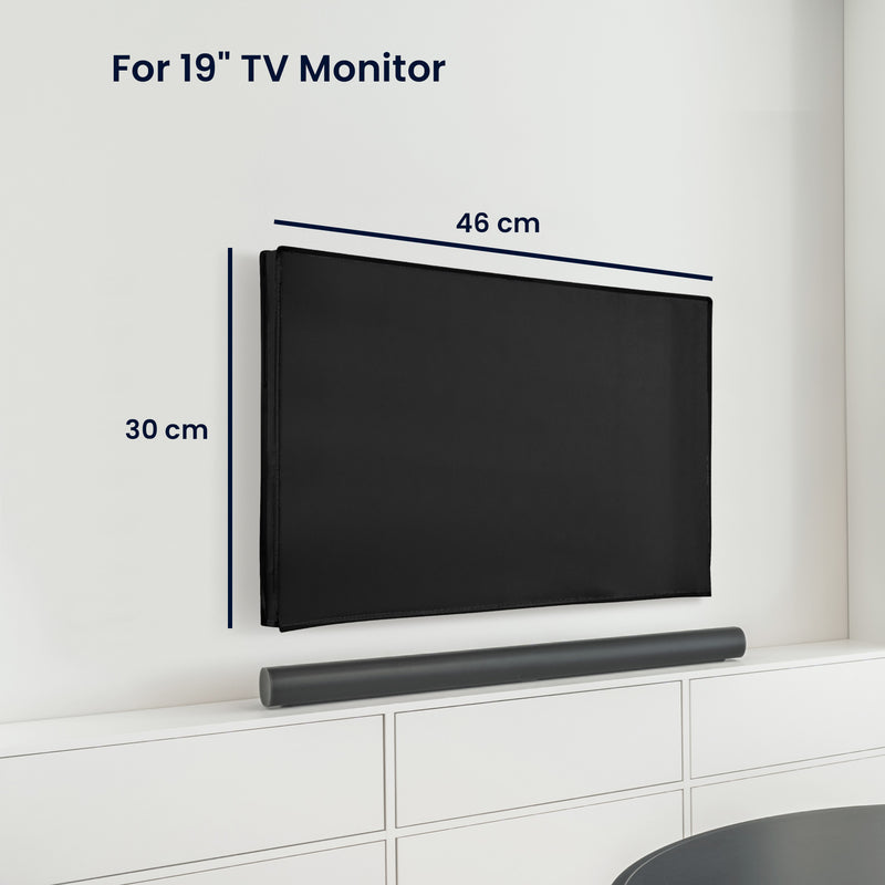 kwmobile 19" TV Abdeckung Indoor - Fernseher Hülle Bildschirmschutz Abdeckung - TV Bildschirm Staubschutzhülle - Fernsehabdeckung