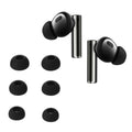 kwmobile 6x Silikonaufsätze für Xiaomi Realme Buds Air 5 Pro - Ersatz Ohrstöpsel in 3 Größen - Ear Tips für In-Ear Kopfhörer - Zubehör Ersatzpolster in Schwarz Schwarz  