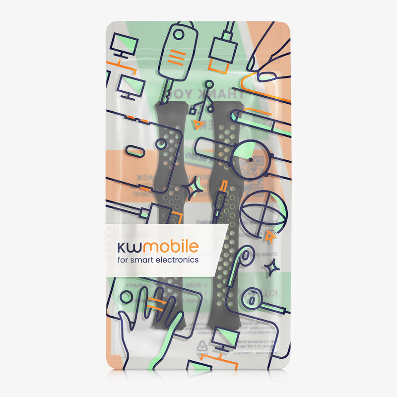 kwmobile Watch Strap for Xiaomi Redmi Watch 3 Active Bracelet Fitness Tracker Band Set Replacement Strap Smartwatch