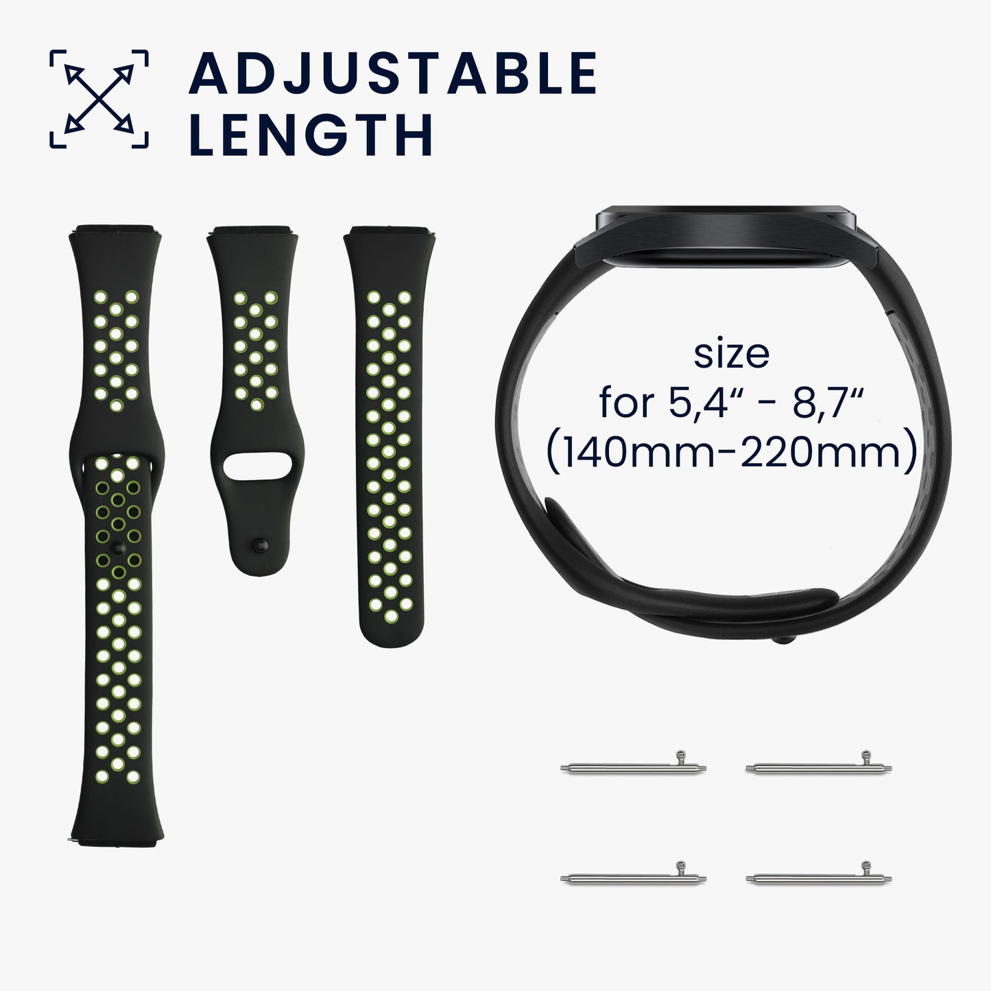 kwmobile Watch Strap for Xiaomi Redmi Watch 3 Active Bracelet Fitness Tracker Band Set Replacement Strap Smartwatch