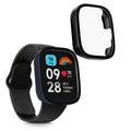 kwmobile Glas Hülle für Xiaomi Redmi Watch 3 Active / Redmi Watch 3 Lite Schutzhülle - Fullbody Fitnesstracker Case Set aus Glas