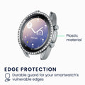 kwmobile 2x Hülle kompatibel mit Samsung Galaxy Watch 3 (41mm) Schutzhülle Schutzrahmen - Glitzer Schutz Zubehör in Schwarz