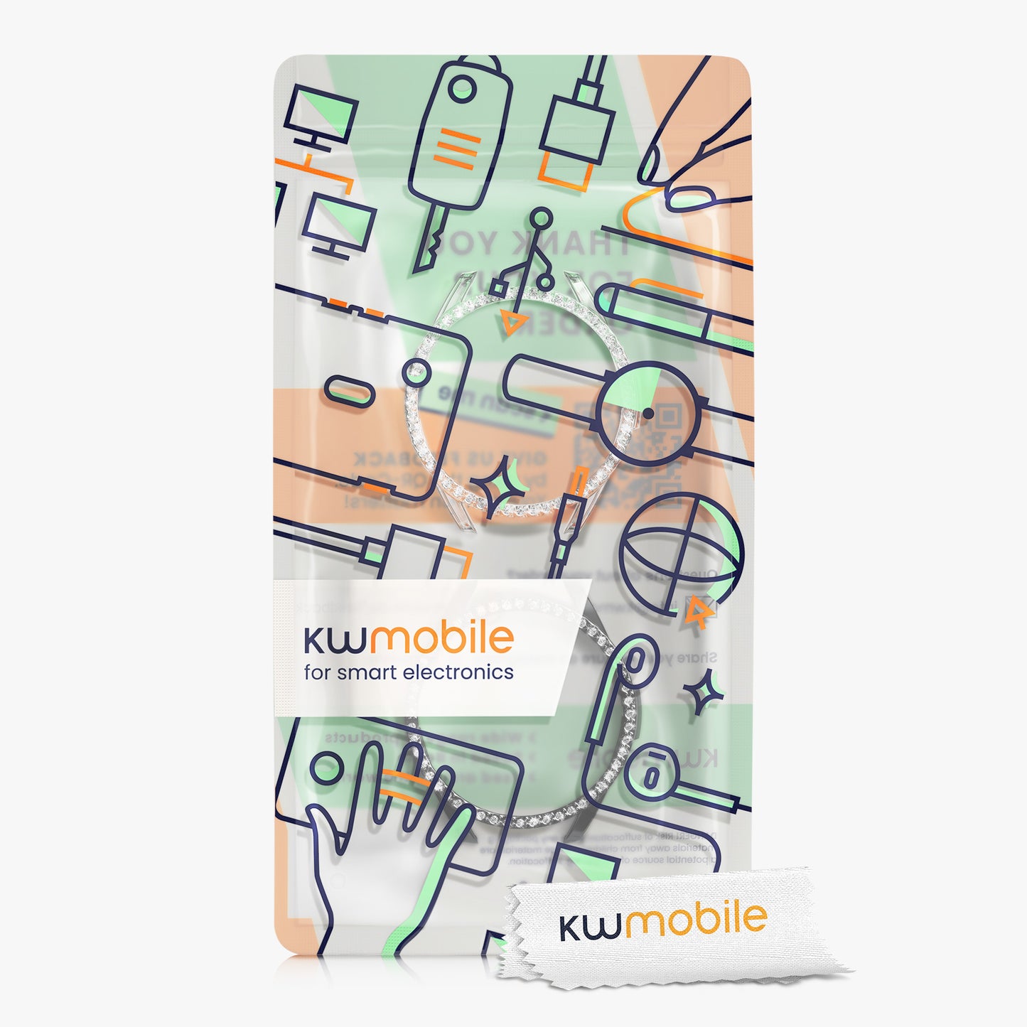kwmobile 2x Hülle kompatibel mit Samsung Galaxy Watch 3 (41mm) Schutzhülle Schutzrahmen - Glitzer Schutz Zubehör in Schwarz