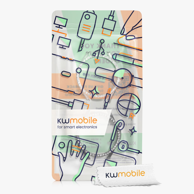 kwmobile 2x Hülle kompatibel mit Samsung Galaxy Watch 3 (41mm) Schutzhülle Schutzrahmen - Glitzer Schutz Zubehör in Schwarz