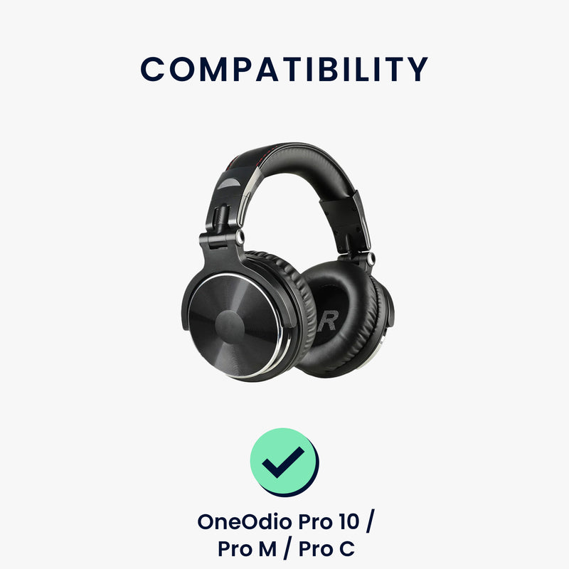 kwmobile Ohr Polster für OneOdio Pro 10 / Pro M / Pro C - Ersatz Ohrpolster - Kopfhörer Ersatzteile - Kopfhörer Ersatzpolster für Over Ear Headphones