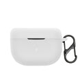 kwmobile Schutzhülle für Jabra Elite 10 / E10 Hülle - TPU Silikon Case für Kopfhörer Ladecase - stoßfestes Cover mit Karabiner - Weiß Weiß  
