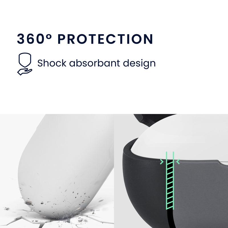 kwmobile Schutzhülle für JBL Soundgear Sense Hülle - TPU Case für Kopfhörer Ladecase - stoßfestes Cover mit Karabiner