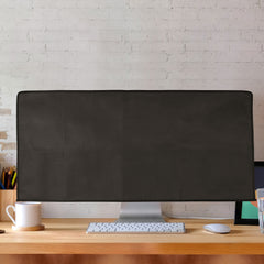 34-35" Monitor Dust Cover with 2 Pockets Dark Grey Fabric