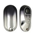 Silicone Car Key Cover for Mercedes Benz 3-Button Smart Metallic Silver Grey