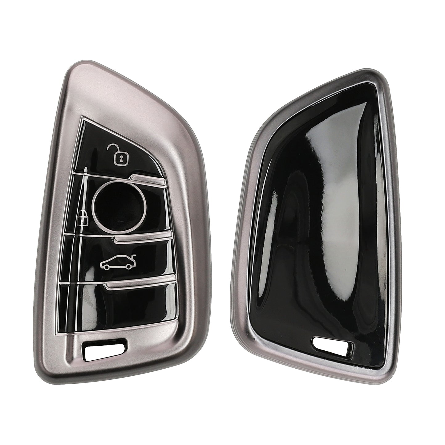 kwmobile Schlüsselhülle für BMW 3-Tasten Smart Key Autoschlüssel Hülle - Autoschlüssel Schlüssel Hülle aus TPU Silikon - Schlüsselschutz Gehäuse in Schwarz matt Schwarz Schwarz matt  [dsg01]