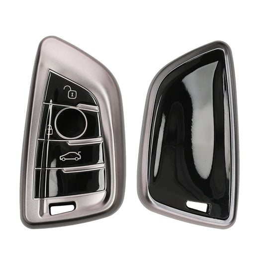 kwmobile Schlüsselhülle für BMW 3-Tasten Smart Key Autoschlüssel Hülle - Autoschlüssel Schlüssel Hülle aus TPU Silikon - Schlüsselschutz Gehäuse in Schwarz matt Schwarz Schwarz matt  [dsg01]