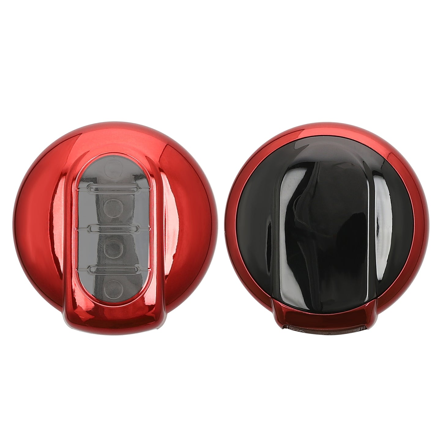 kwmobile Schlüsselhülle für Mini 3-Tasten Smart Key Autoschlüssel Hülle - Autoschlüssel Schlüssel Hülle aus TPU Silikon - Schlüsselschutz Gehäuse in Hochglanz Rot Hochglanz Rot  [dsg03]