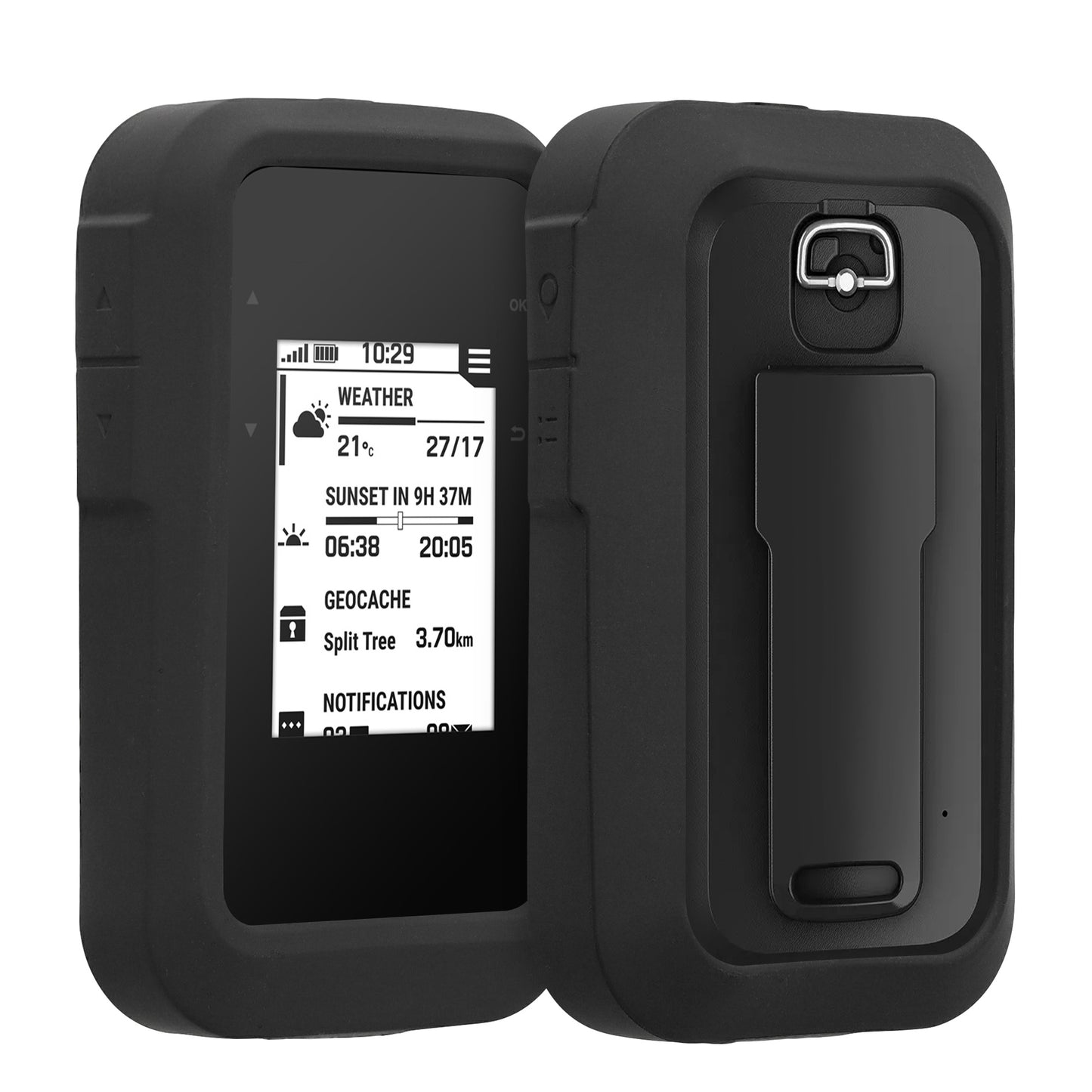 kwmobile Hülle für Garmin eTrex SE Schutzhülle - Hülle für GPS Handgerät - Case in Schwarz Schwarz  