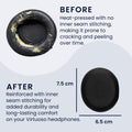 kwmobile Ohr Polster für Jabra Evolve 2 65 / Evolve 65 SE Ohrpolster - Ersatz Ohrpolster - Kopfhörer Ersatzteile - Kopfhörer Ersatzpolster für Over Ear Headphones