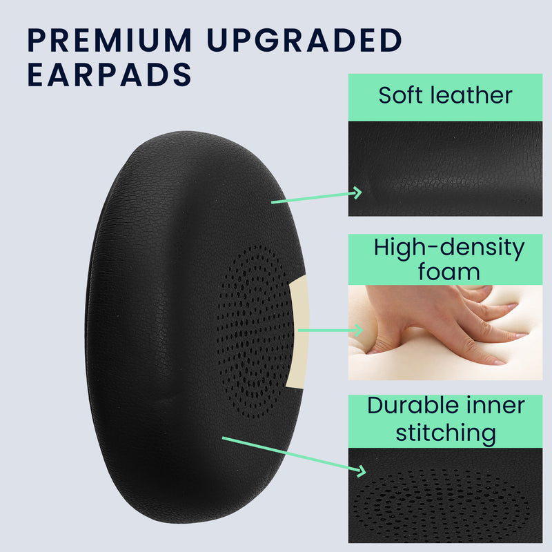 kwmobile Ohr Polster für Jabra Evolve 2 65 / Evolve 65 SE Ohrpolster - Ersatz Ohrpolster - Kopfhörer Ersatzteile - Kopfhörer Ersatzpolster für Over Ear Headphones