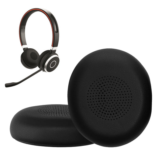 kwmobile 2x Ohr Polster für Jabra Evolve 2 65 / Evolve 65 SE Ohrpolster - Ersatz Ohrpolster - Kopfhörer Ersatzteile - Kopfhörer Ersatzpolster für Over Ear Headphones Schwarz  