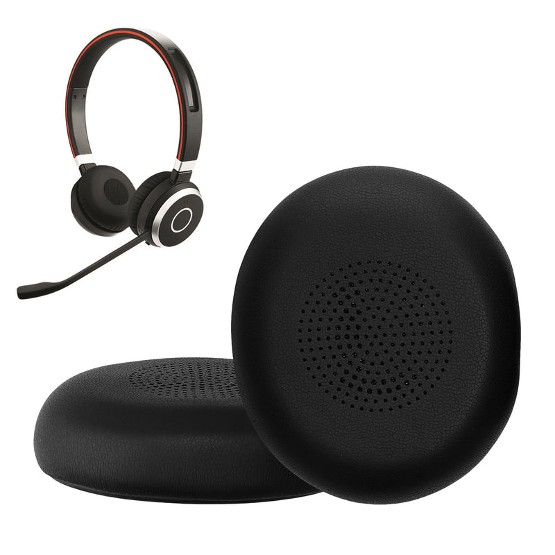 kwmobile 2x Ohr Polster für Jabra Evolve 2 65 / Evolve 65 SE Ohrpolster - Ersatz Ohrpolster - Kopfhörer Ersatzteile - Kopfhörer Ersatzpolster für Over Ear Headphones Schwarz  