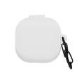 kwmobile Schutzhülle für Samsung Galaxy Buds FE Hülle - TPU Silikon Case für Kopfhörer Ladecase - stoßfestes Cover mit Karabiner - Weiß Weiß  