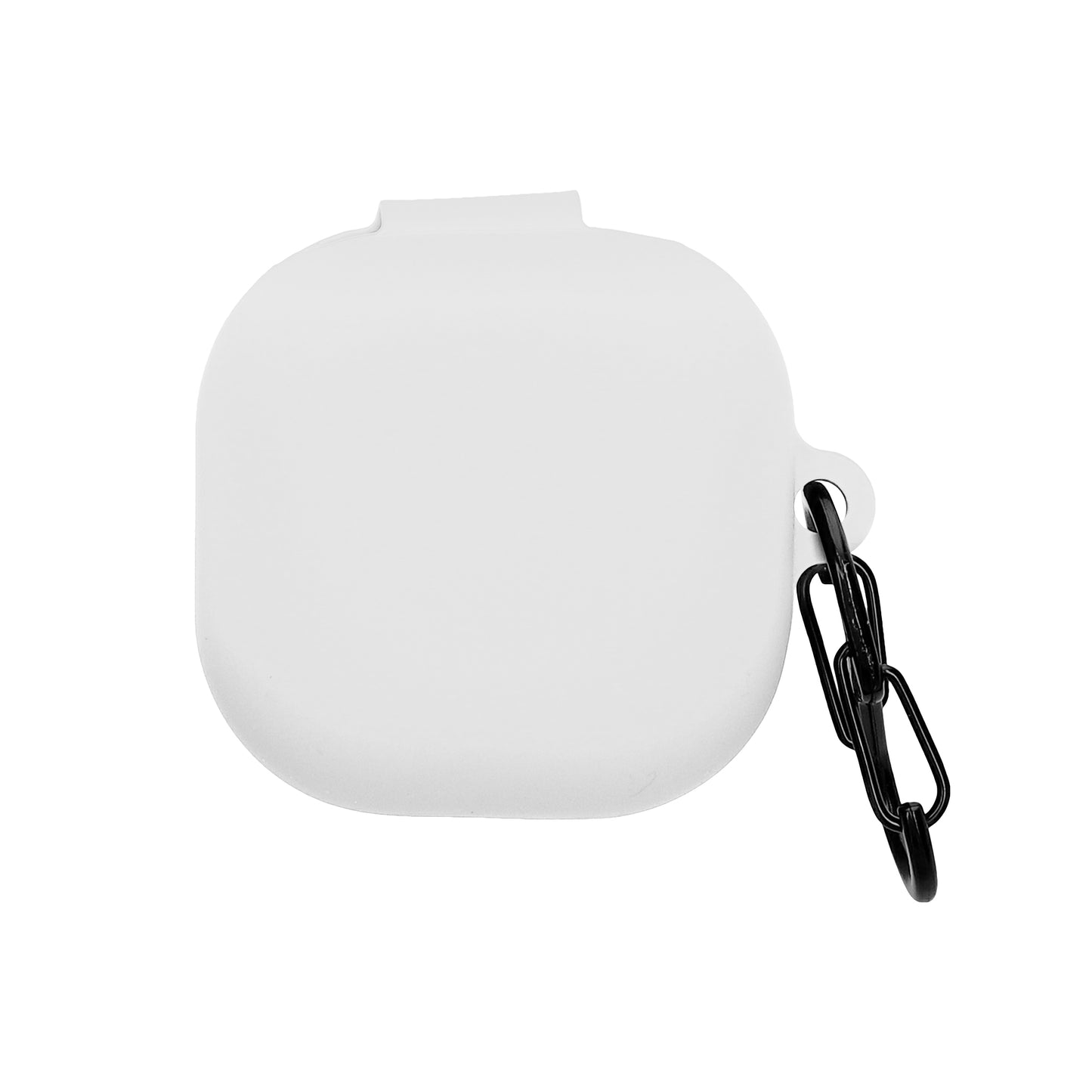kwmobile Schutzhülle für Samsung Galaxy Buds FE Hülle - TPU Silikon Case für Kopfhörer Ladecase - stoßfestes Cover mit Karabiner - Weiß Weiß  