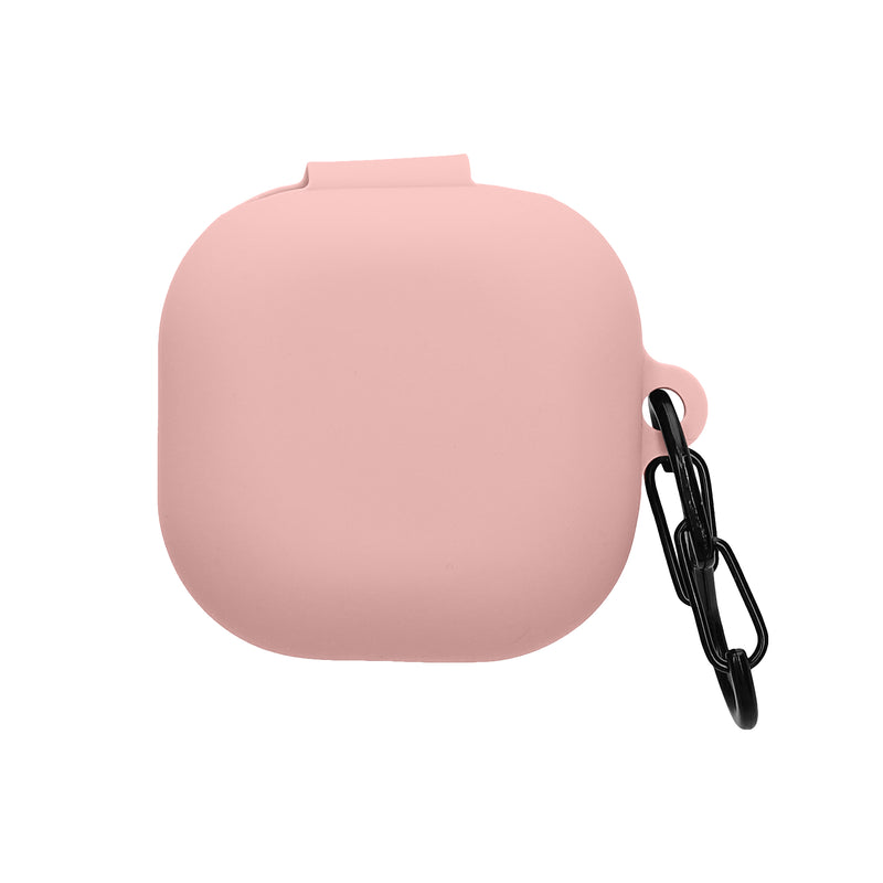 kwmobile Schutzhülle für Samsung Galaxy Buds FE Hülle - TPU Silikon Case für Kopfhörer Ladecase - stoßfestes Cover mit Karabiner - Altrosa Altrosa  