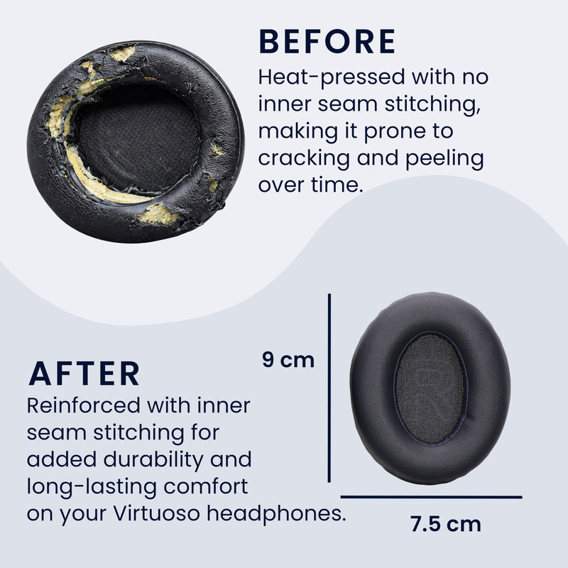 kwmobile Ohr Polster für Anker Soundcore Q20i - Ersatz Ohrpolster - Kopfhörer Ersatzteile - Kopfhörer Ersatzpolster für Over Ear Headphones