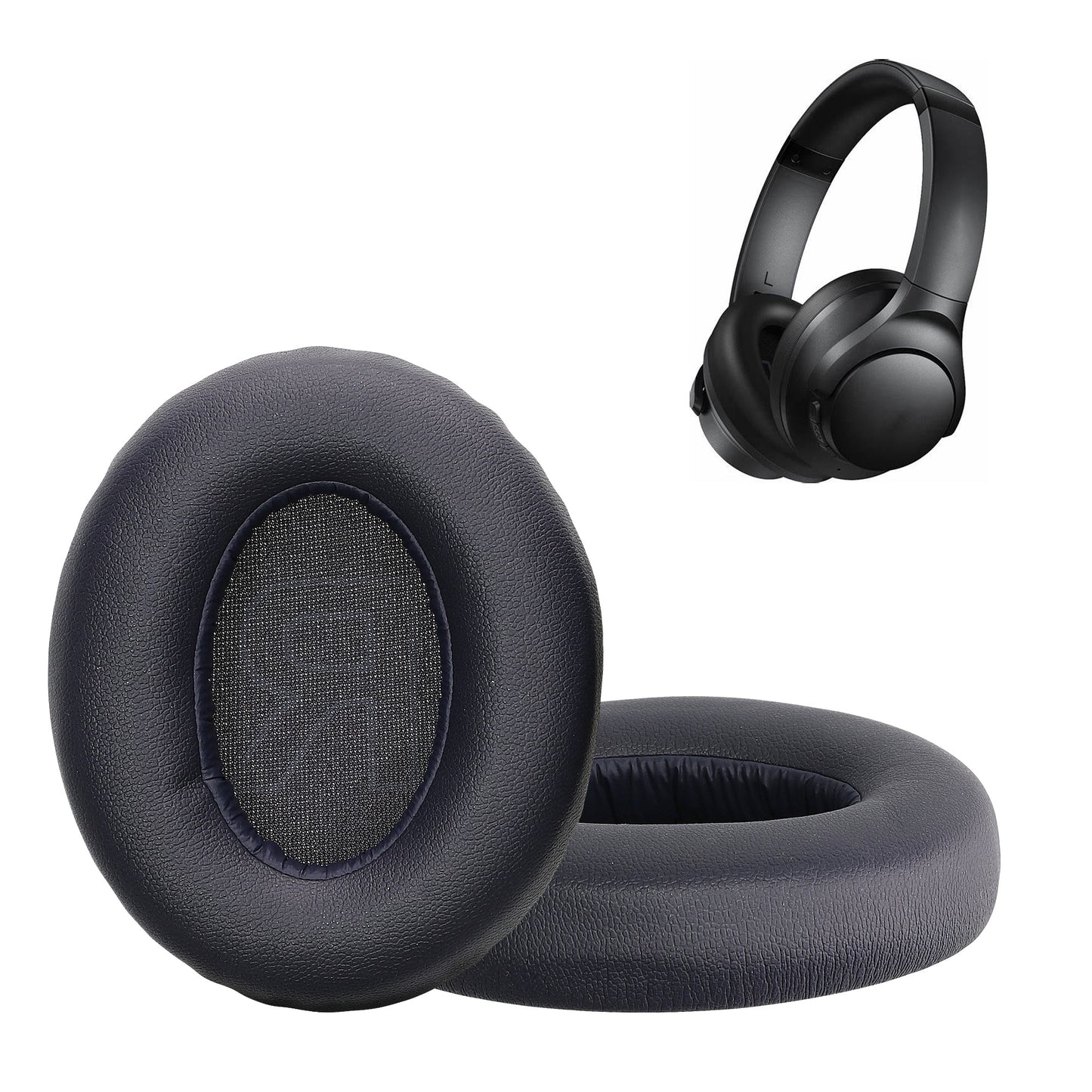 kwmobile Ohr Polster für Anker Soundcore Q20i - Ersatz Ohrpolster - Kopfhörer Ersatzteile - Kopfhörer Ersatzpolster für Over Ear Headphones