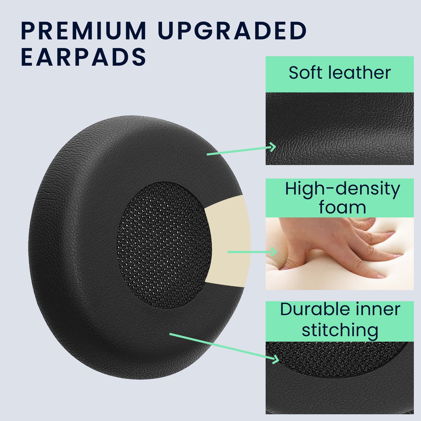 kwmobile Ohr Polster für Jabra Evolve 65 SE Ohrpolster Ersatz Kopfhörer Ersatzteile Kopfhörer Ersatzpolster Over Ear Headphones