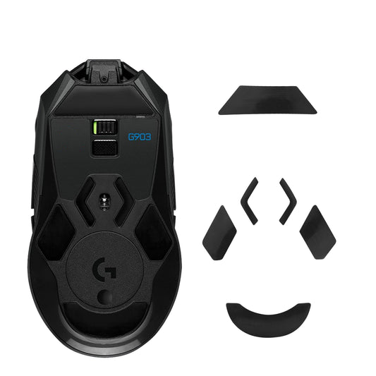 kwmobile Mouse Feet Sticker kompatibel mit Logitech G903 Ersatz Glider - Mausfüße passgenau - Glides in Schwarz Schwarz  