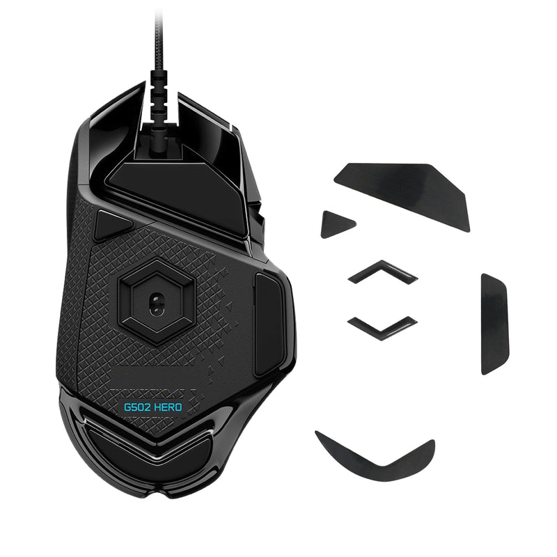 kwmobile Mouse Feet Sticker kompatibel mit Logitech G502 wired (not for wireless) Ersatz Glider - Mausfüße passgenau - Glides in Schwarz Schwarz  