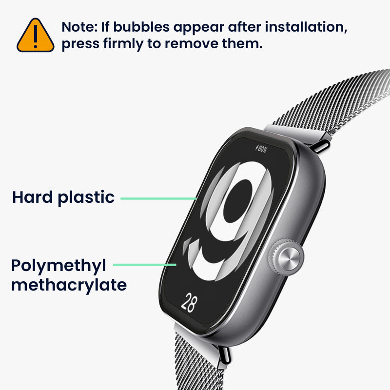 kwmobile Displayschutzfolie kompatibel mit Xiaomi Redmi Watch 4 Folie - Schutzfolie für Fitness Tracker - robuster Displayschutz