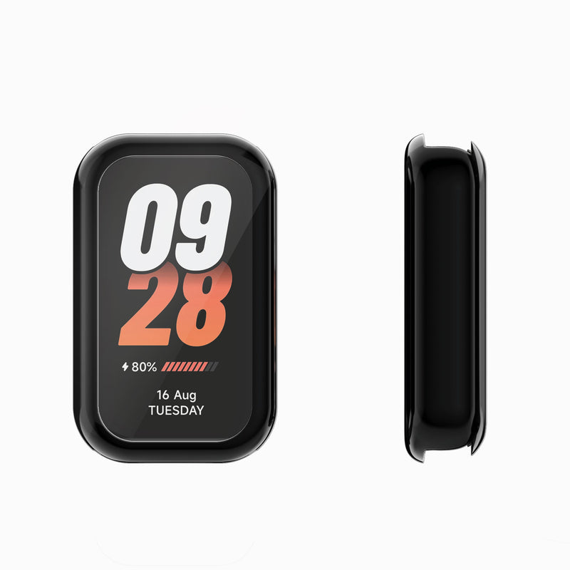 kwmobile Silikon Hülle für Xiaomi Smart Band 8 Active / Redmi Band 2 Schutzhülle - Fullbody Display Cover Set aus Silikon