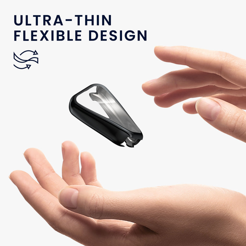 kwmobile Silikon Hülle für Xiaomi Smart Band 8 Active / Redmi Band 2 Schutzhülle - Fullbody Display Cover Set aus Silikon