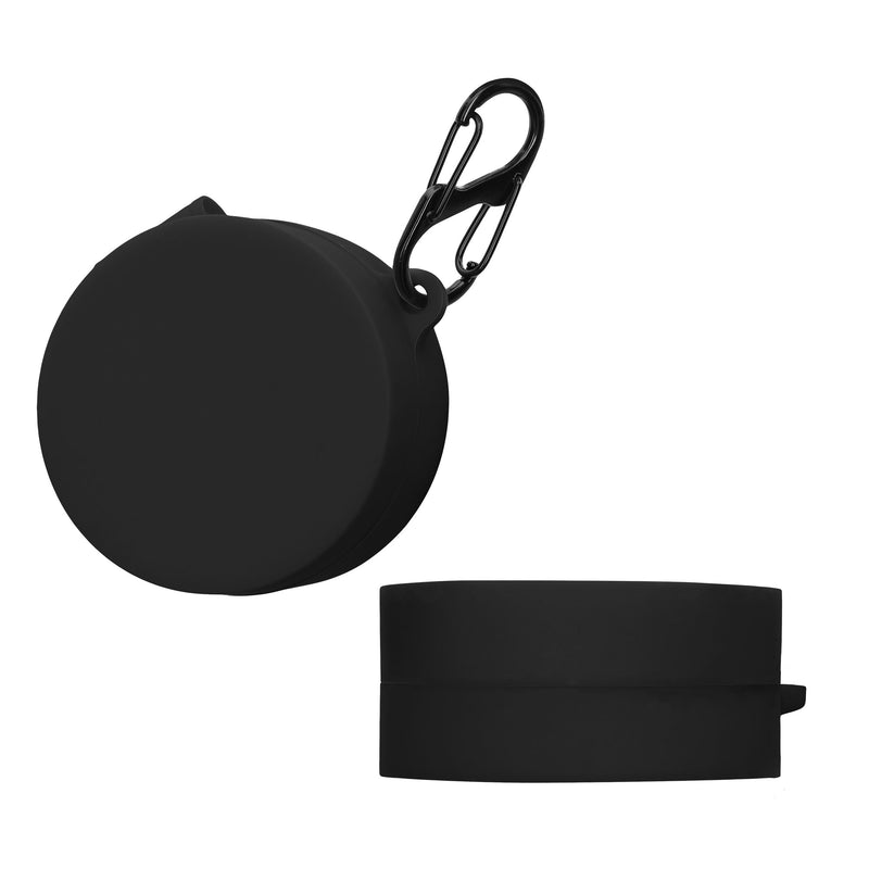 kwmobile Schutzhülle für CMF by Nothing Buds Pro Hülle - TPU Silikon Case für Kopfhörer Ladecase - stoßfestes Cover mit Karabiner - Schwarz Schwarz  