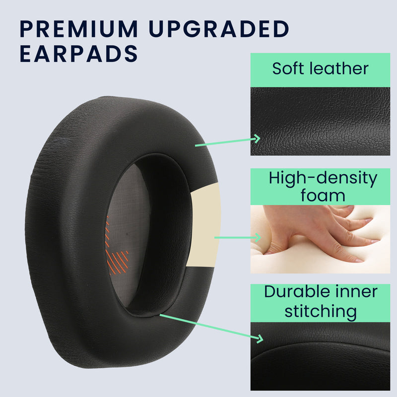 kwmobile Ohr Polster für JBL Quantum 300 Ohrpolster Ersatz Ohrpolster Kopfhörer Ersatzteile Kopfhörer Ersatzpolster für Over Ear Headphones