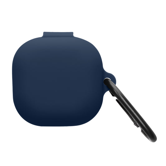 kwmobile Schutzhülle für Samsung Galaxy Buds FE Hülle - TPU Silikon Case für Kopfhörer Ladecase - stoßfestes Cover mit Karabiner - Dunkelblau Dunkelblau  