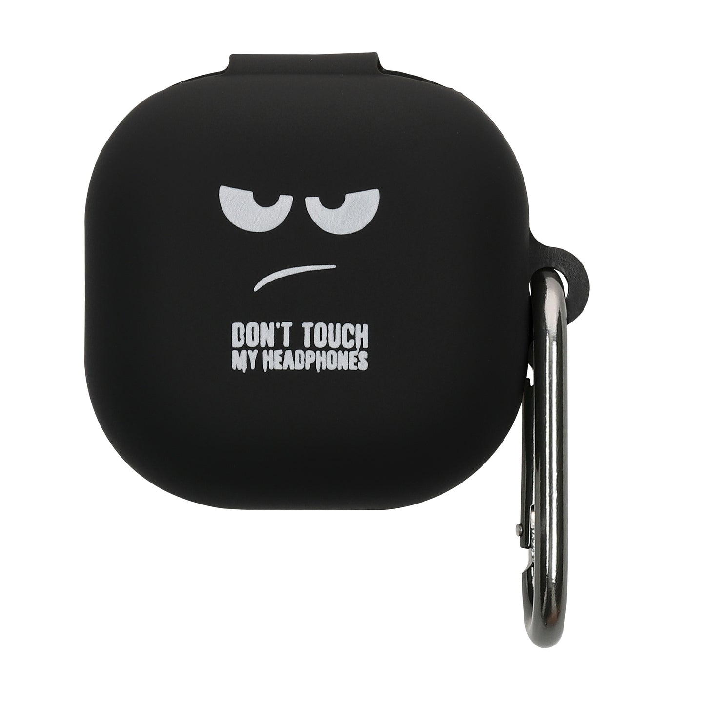 kwmobile Design Schutzhülle für Samsung Galaxy Buds FE Hülle - TPU Silikon Case für Kopfhörer Ladecase - stoßfestes Cover mit Karabiner - Weiß Schwarz Schwarz Weiß  [dsg02]