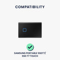 kwmobile Hülle kompatibel mit Samsung Portable SSD T7 / SSD T7 Touch SSD Festplatte - Case Tasche für portable SSD - Tragetasche mit Schlaufe